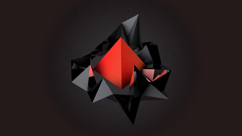 Red and Black Geometric Shape