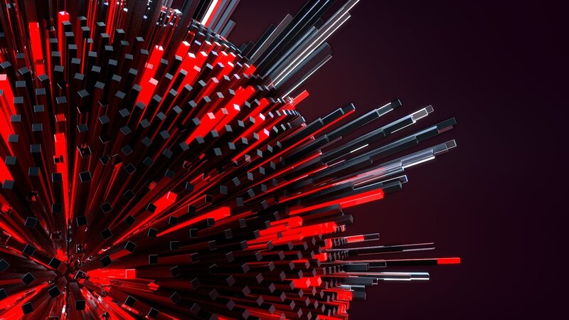 Red and Black Geometric Shapes — Dynamic