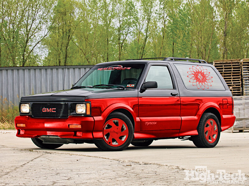Red and black GMC Typhoon