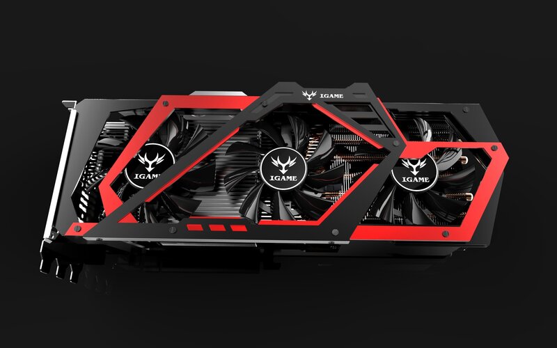 Red and Black Graphics Card