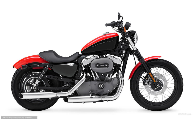 Red and black Harley-Davidson motorcycle