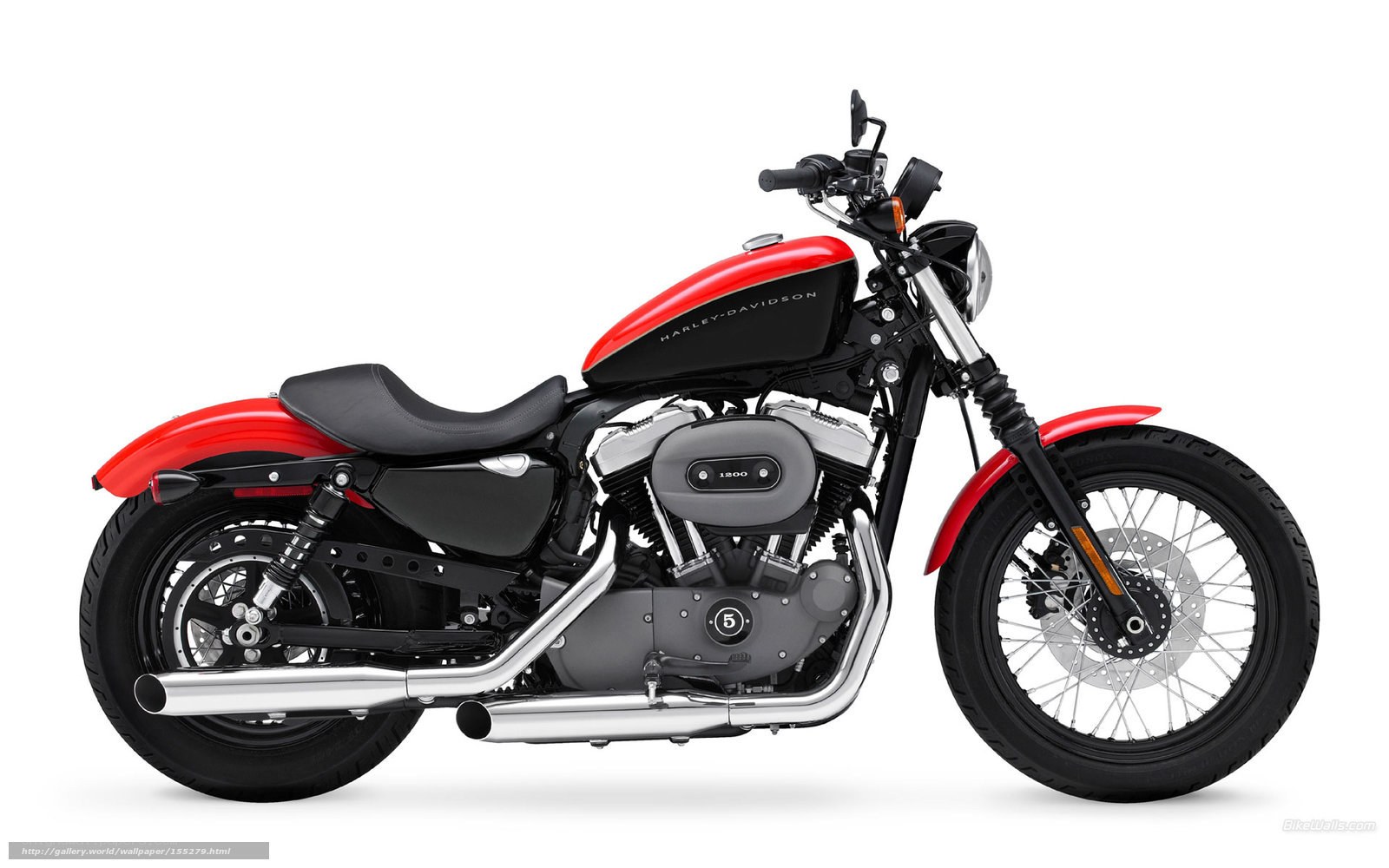 Red and black Harley-Davidson motorcycle