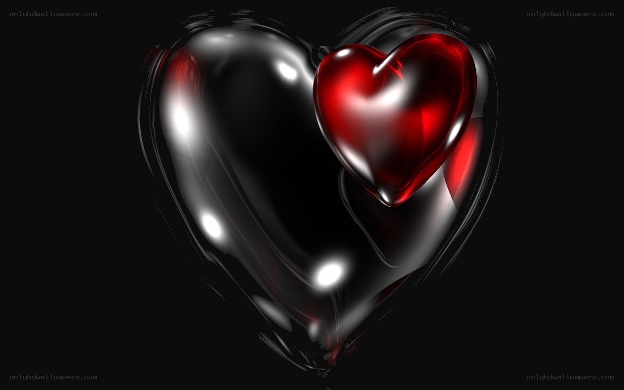 Red and black heart design