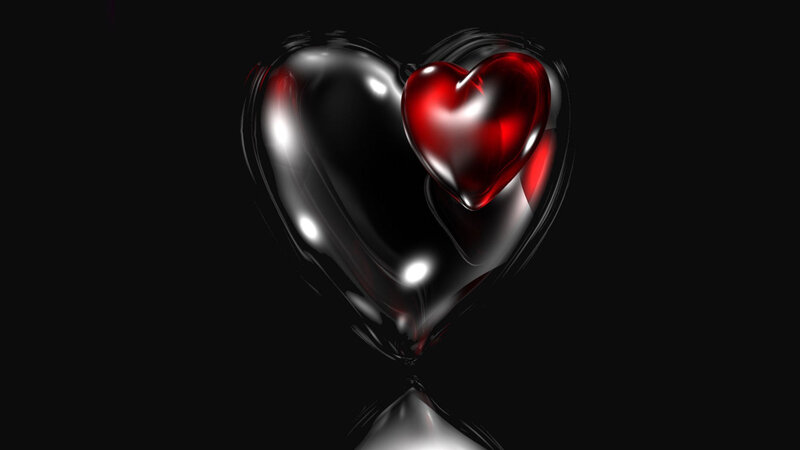 Red and Black Heart — Dramatic