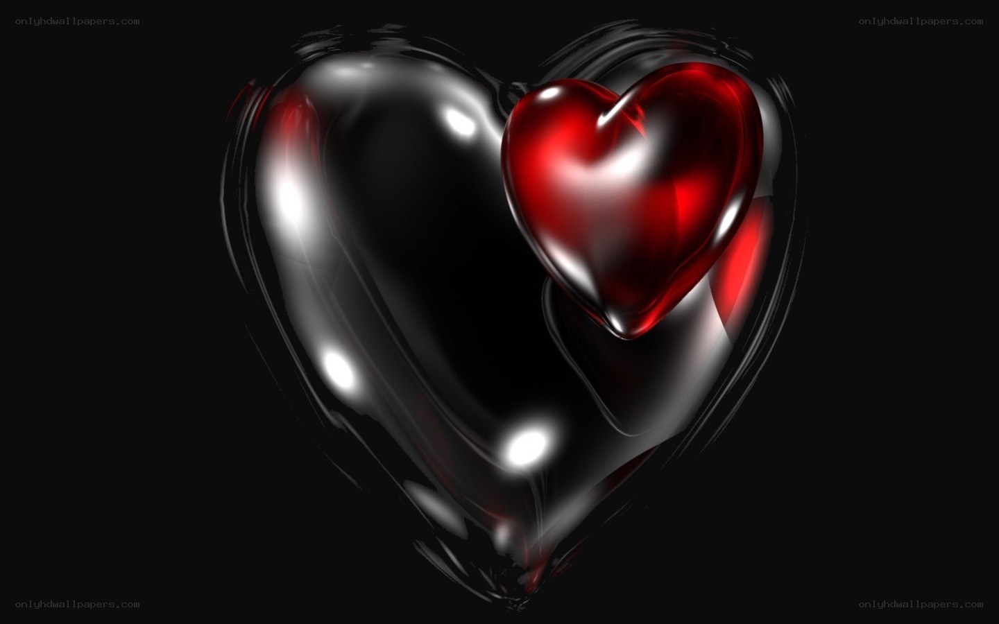 red and black heart