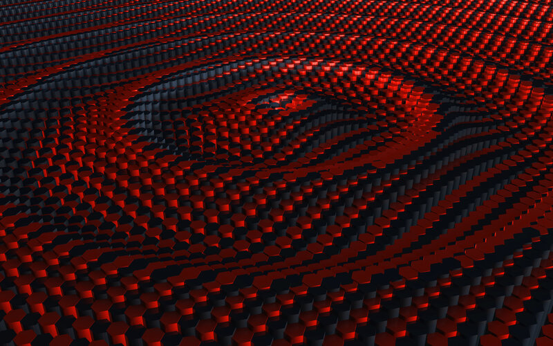 Red and Black Hexagonal Grid