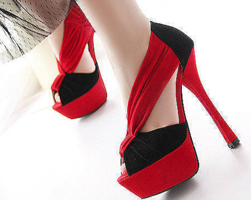 Red and Black High Heels