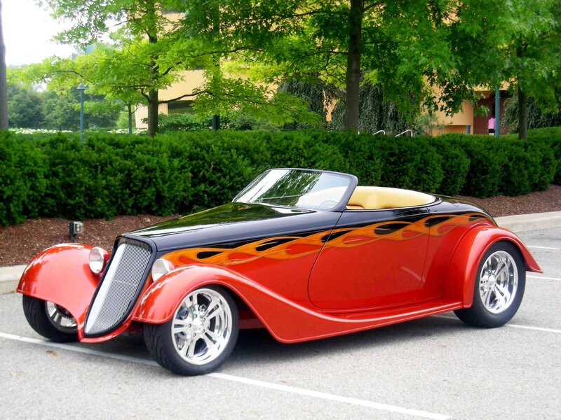 Red and Black Hot Rod