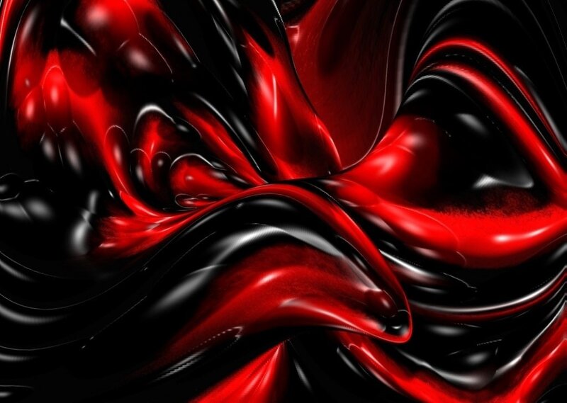 Red and Black Liquid Swirls