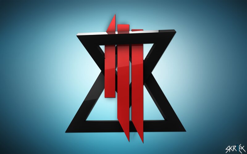 Red and Black Logo — Blue