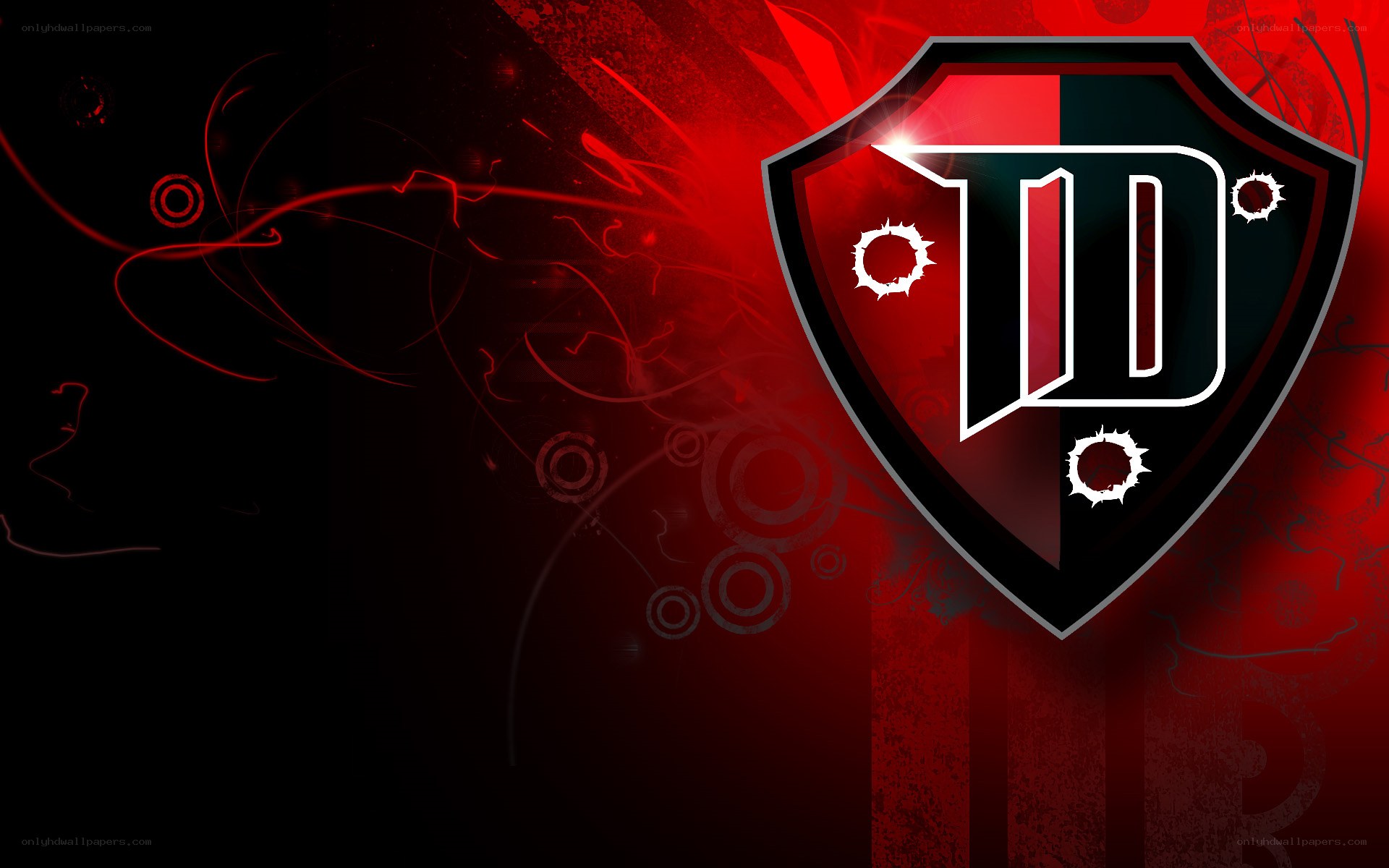 red and black logo wallpaper