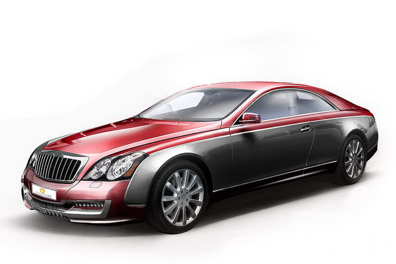 red and black luxury coupe