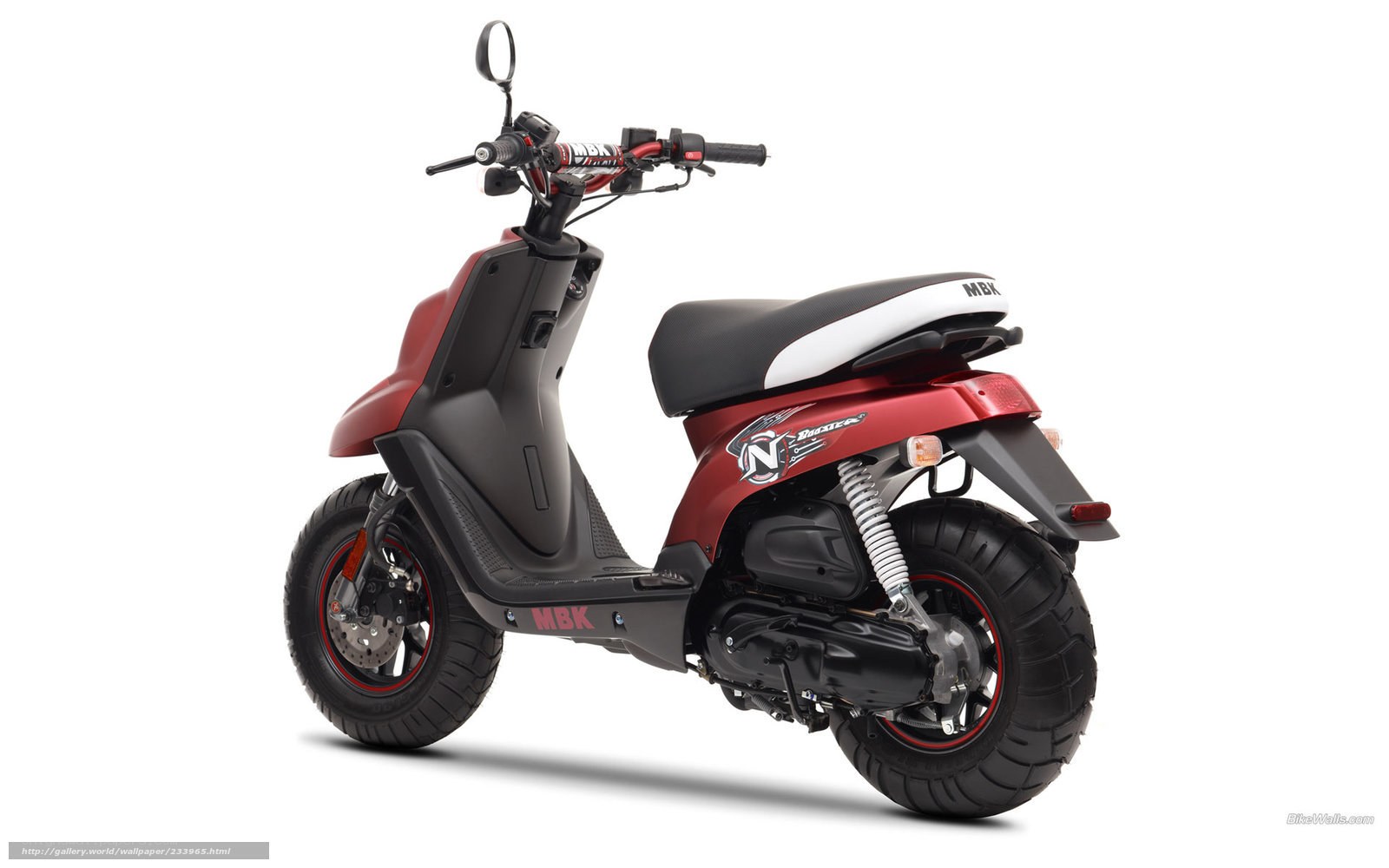 Red and black MBK scooter
