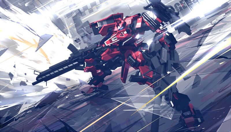 Red and Black Mech