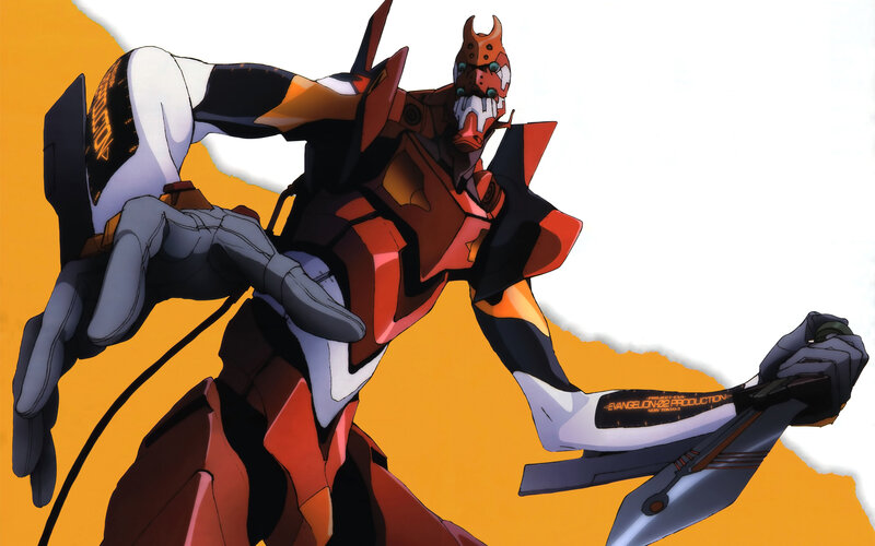Red and Black Mecha Robot — Orange