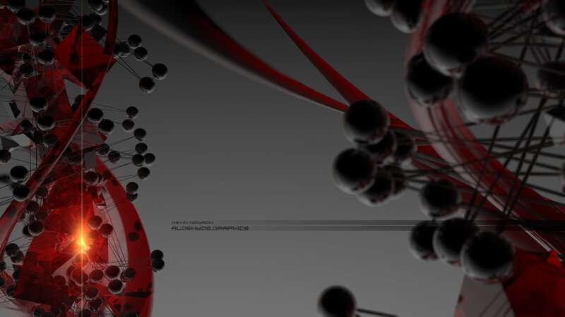 Red and Black Molecular Structure