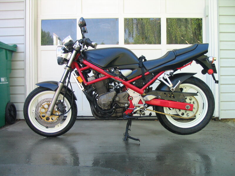 red and black motorcycle