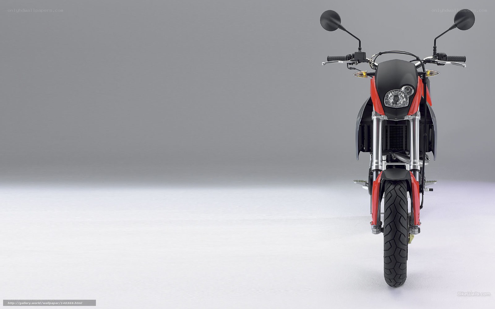 red and black motorcycle front view