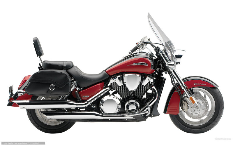Red and Black Motorcycle — Neutral, Photograph, Saddlebags, Windshield, Chrome Exhaust