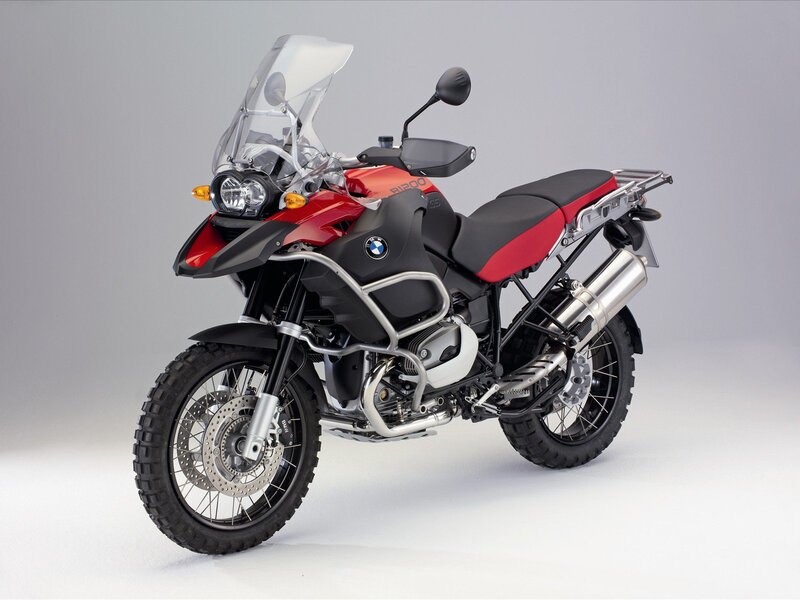 Red and Black Motorcycle — Neutral, Saddlebags