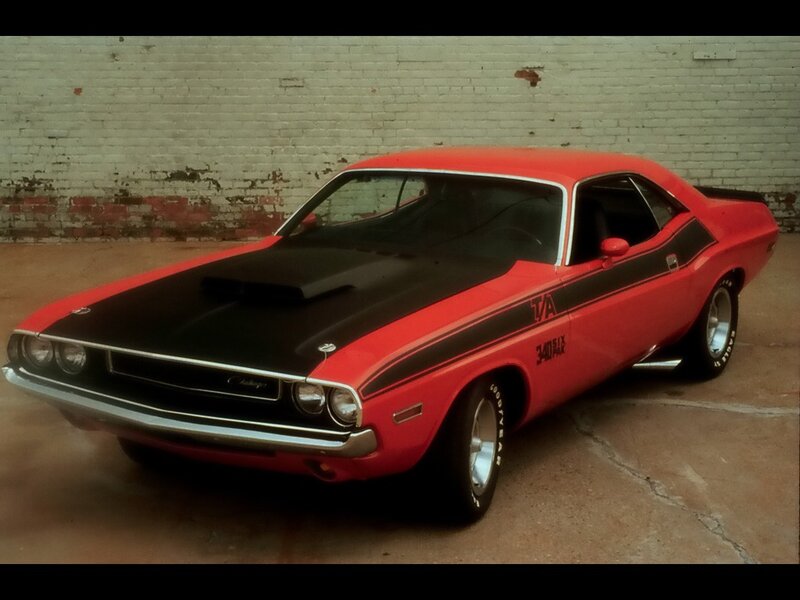 Red and black muscle car