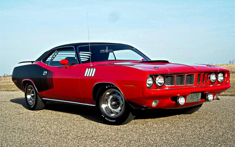 Red and Black Muscle Car — Calm, Afternoon