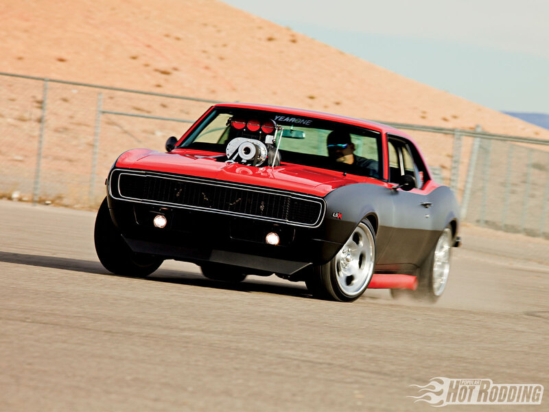 Red and Black Muscle Car — Dynamic, Afternoon
