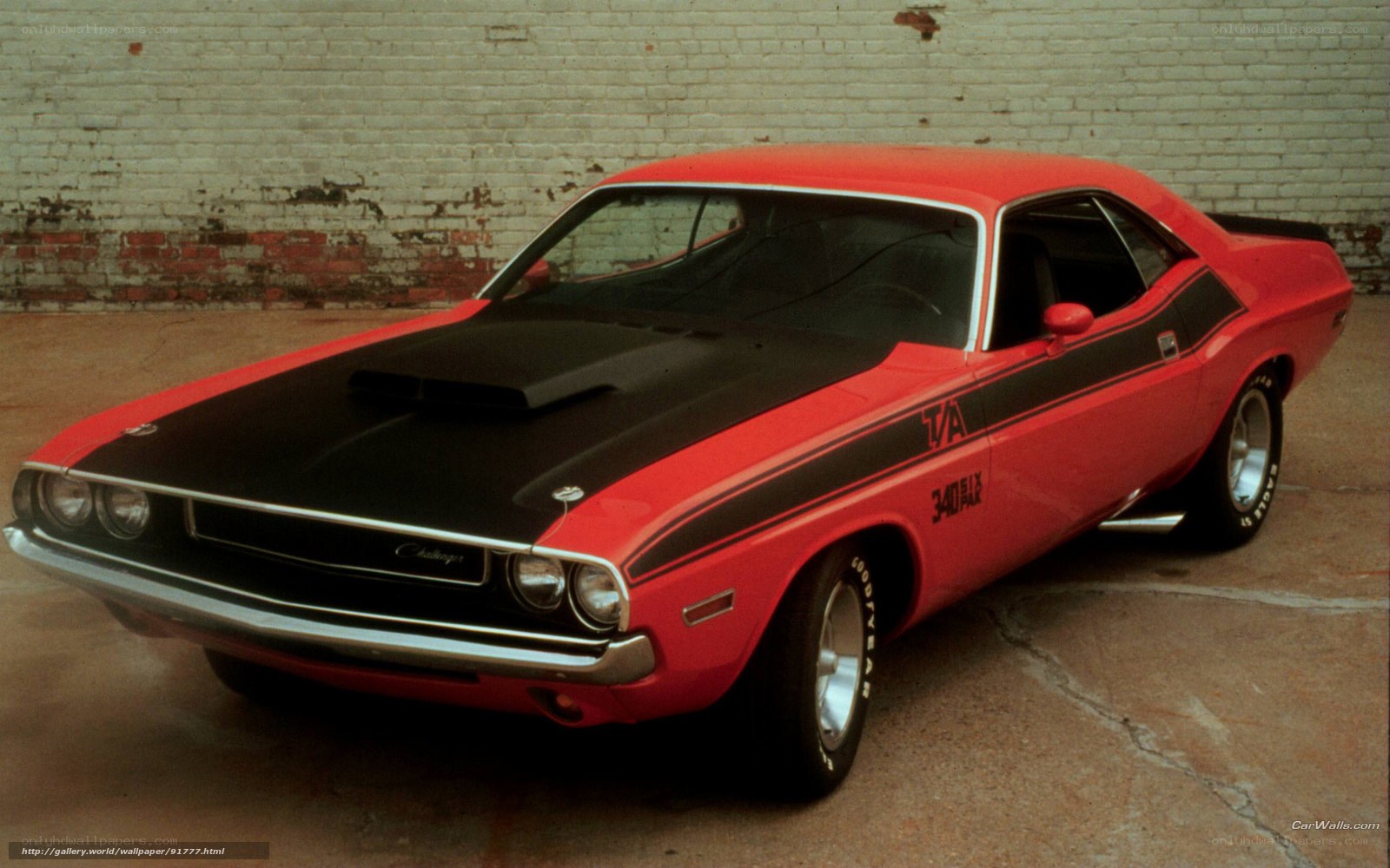 Red and black muscle car