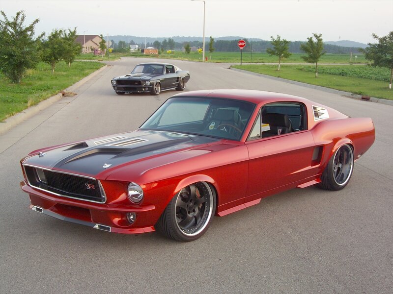 Red and Black Muscle Cars