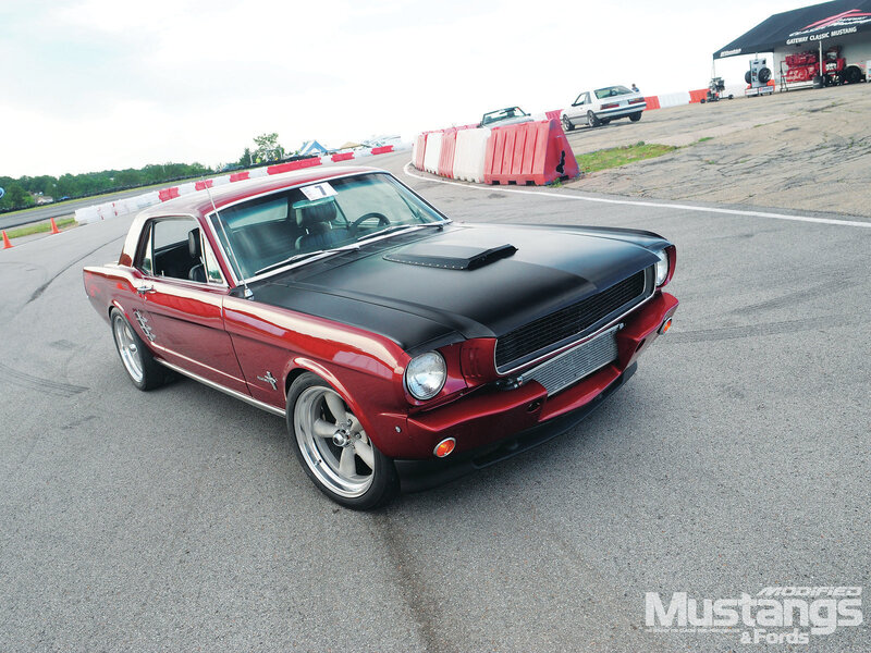 Red and Black Mustang