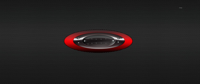 Red and Black Oval Object