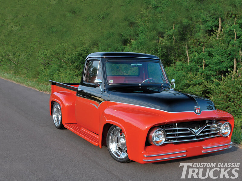 Red and Black Pickup Truck — Calm