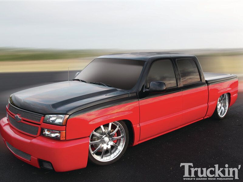 Red and Black Pickup Truck — Dynamic