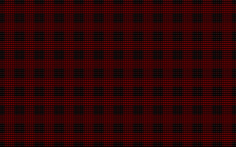 Red and Black Pixel Grid