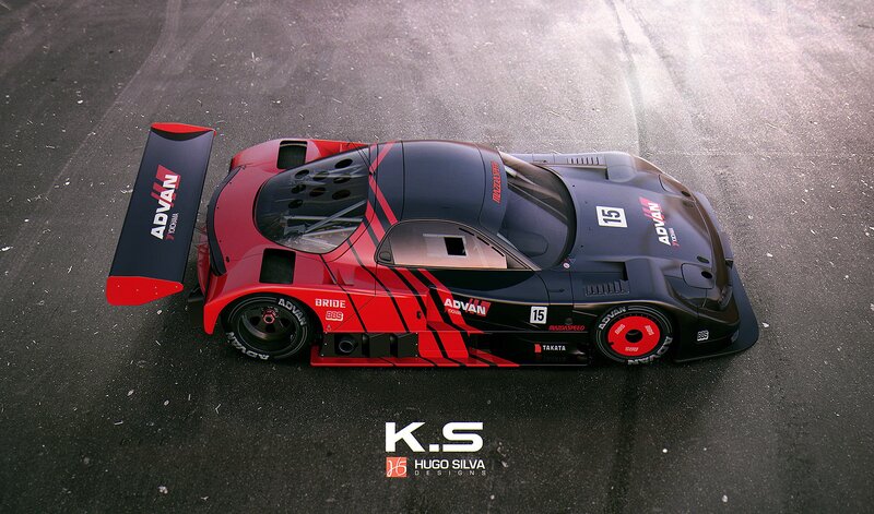 Red and Black Race Car — Dramatic, 3d Render, Race Car