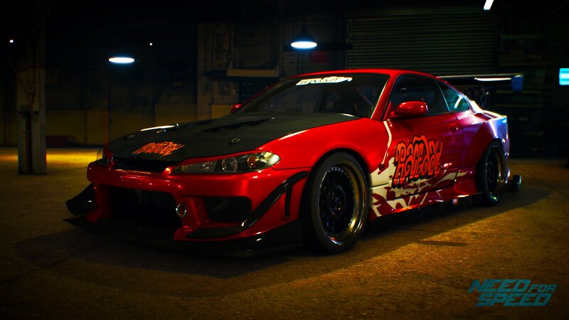 Red and Black Race Car — Dramatic, Night