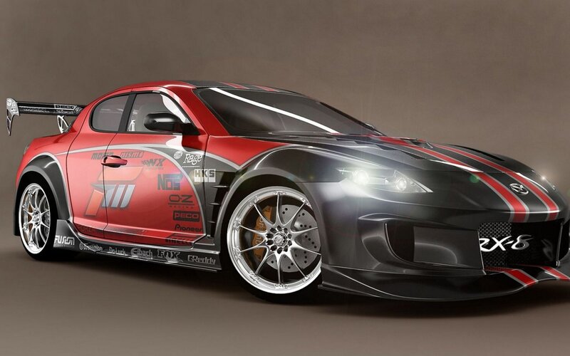 Red and Black Race Car — Dynamic, 3d Render