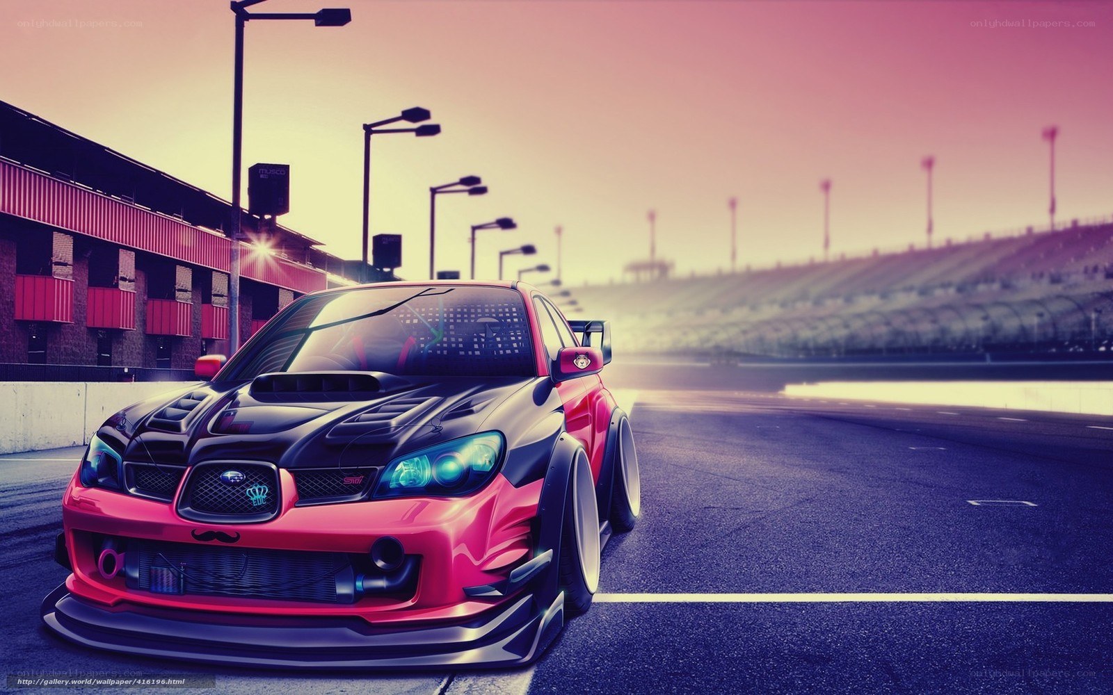red and black race car