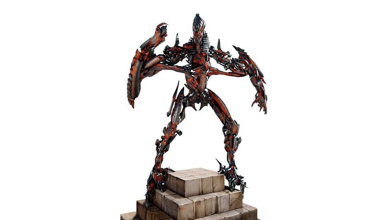 Red and Black Robot — Dramatic, 3d Render, Statue
