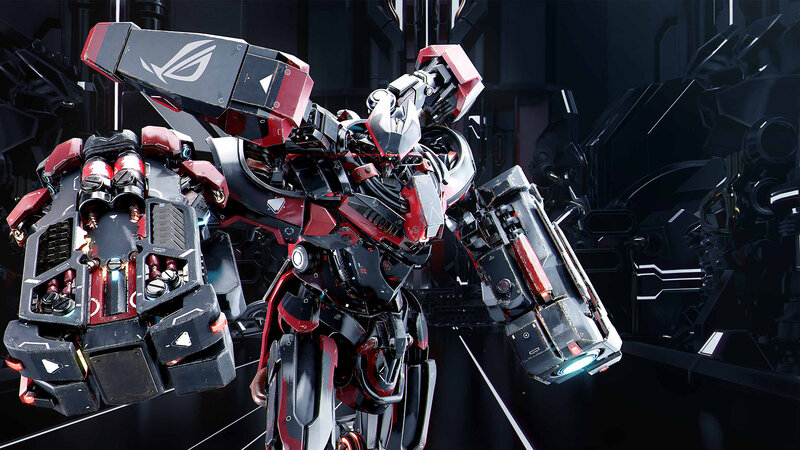 Red and Black Robot — Dramatic, 3d Render, Weapon