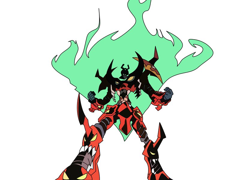 Red and Black Robot — Dramatic, Anime