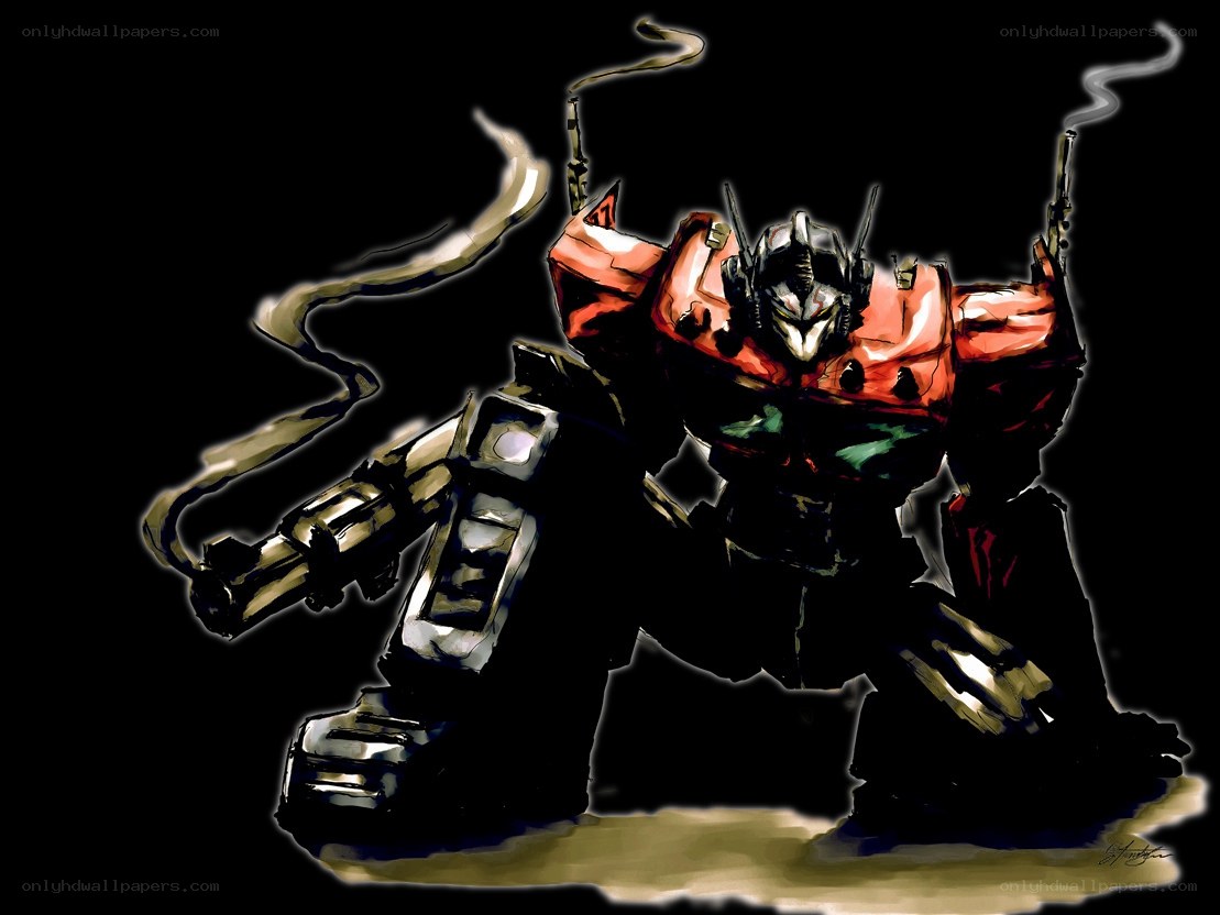 red and black robot warrior