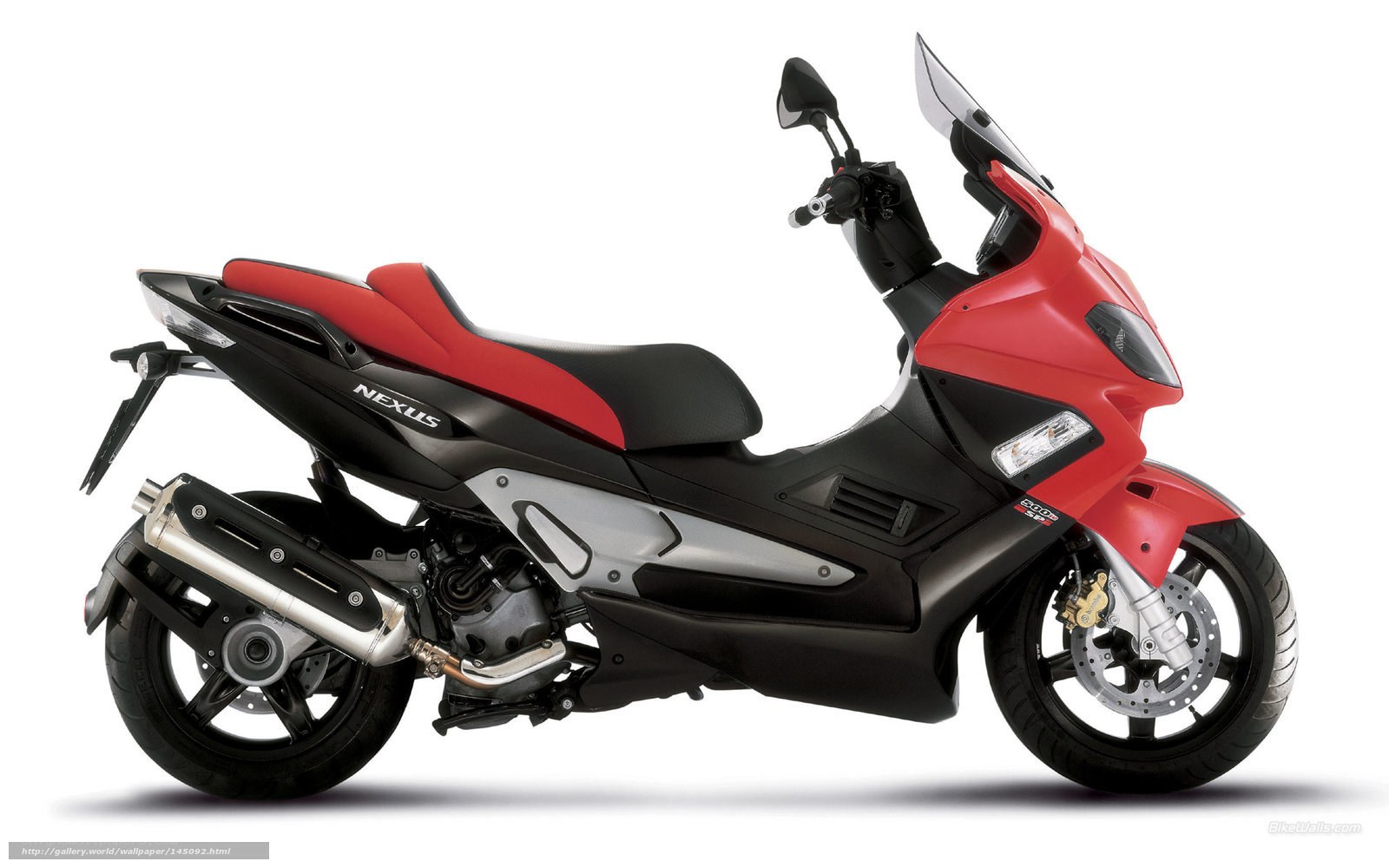 red and black scooter