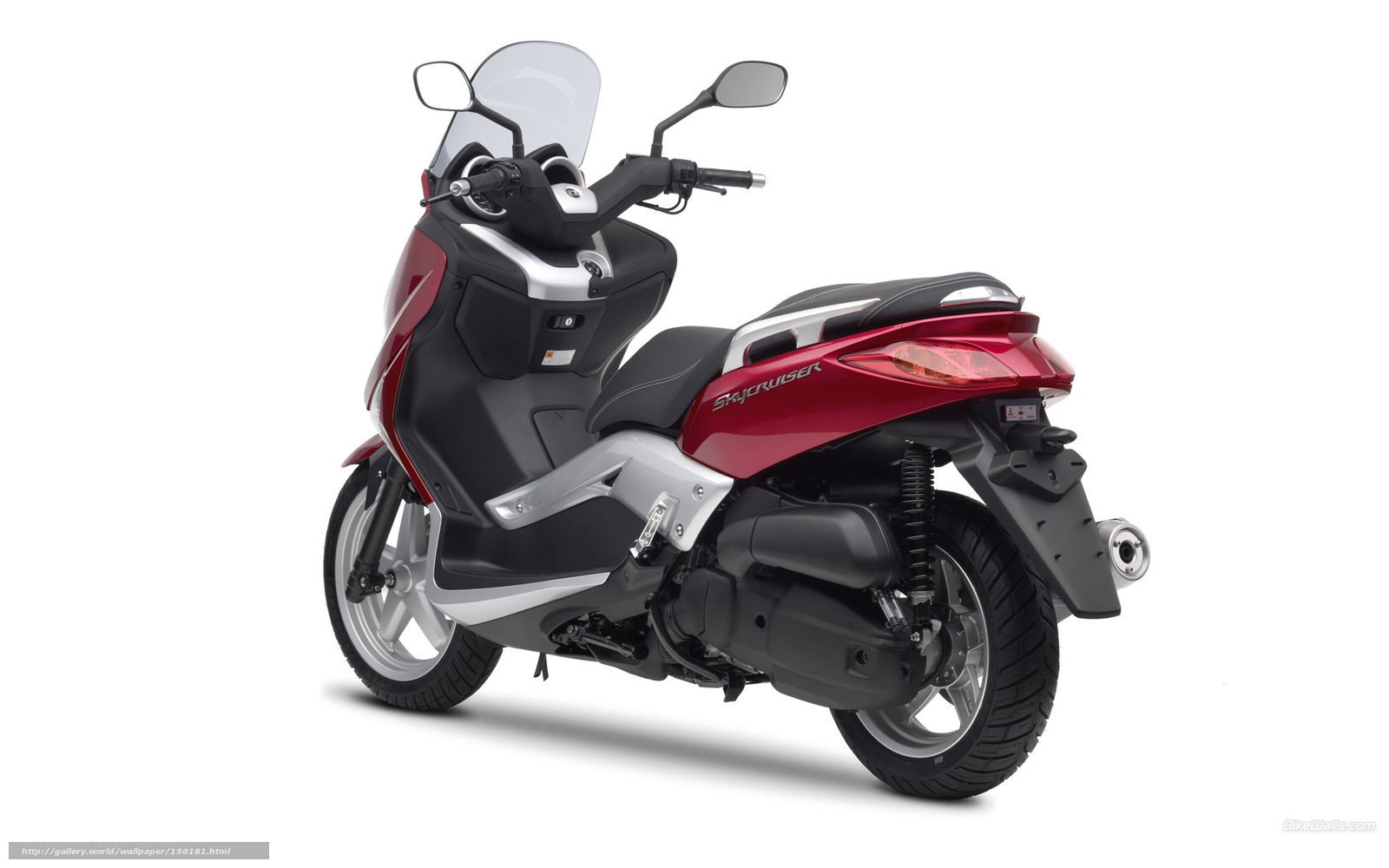 Red and black scooter