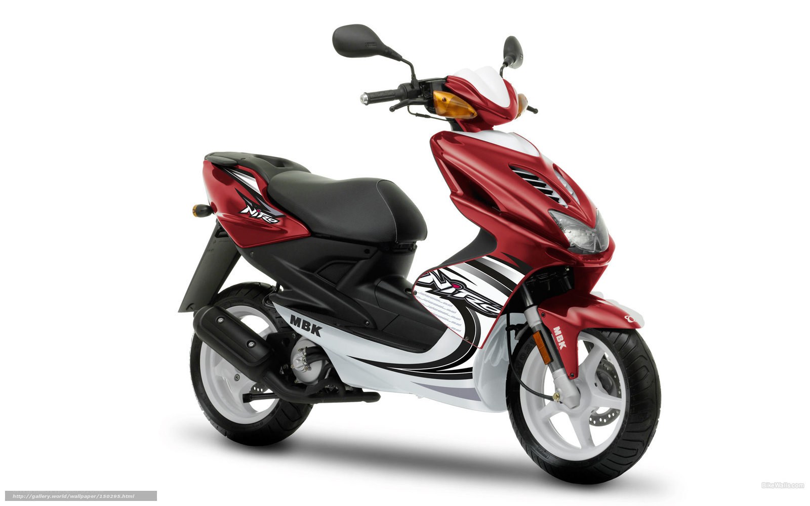 red and black scooter