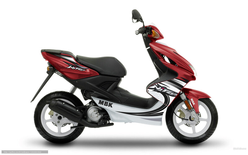 red and black scooter