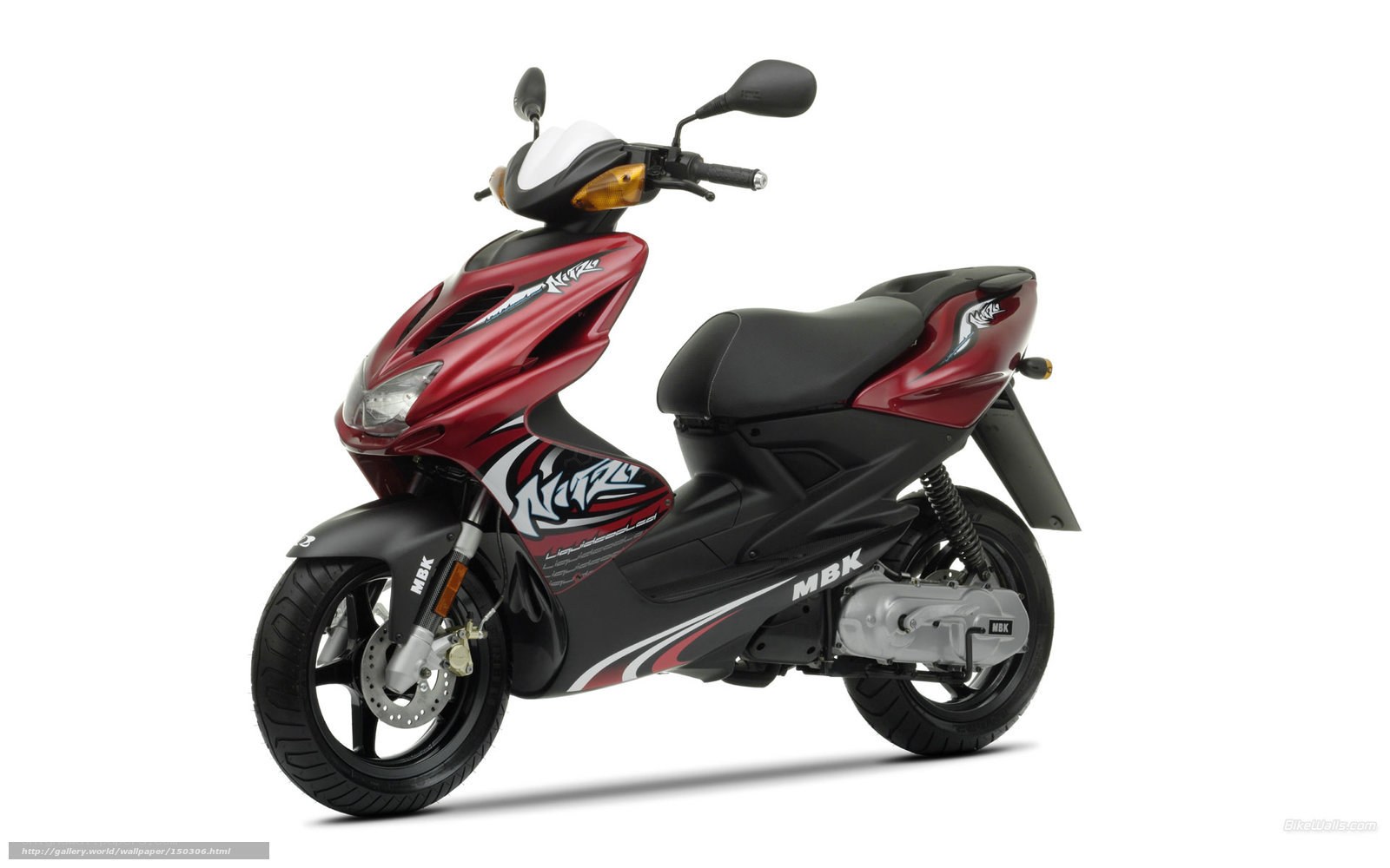 Red and black scooter