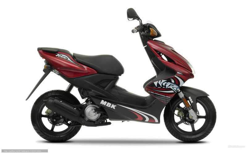 red and black scooter