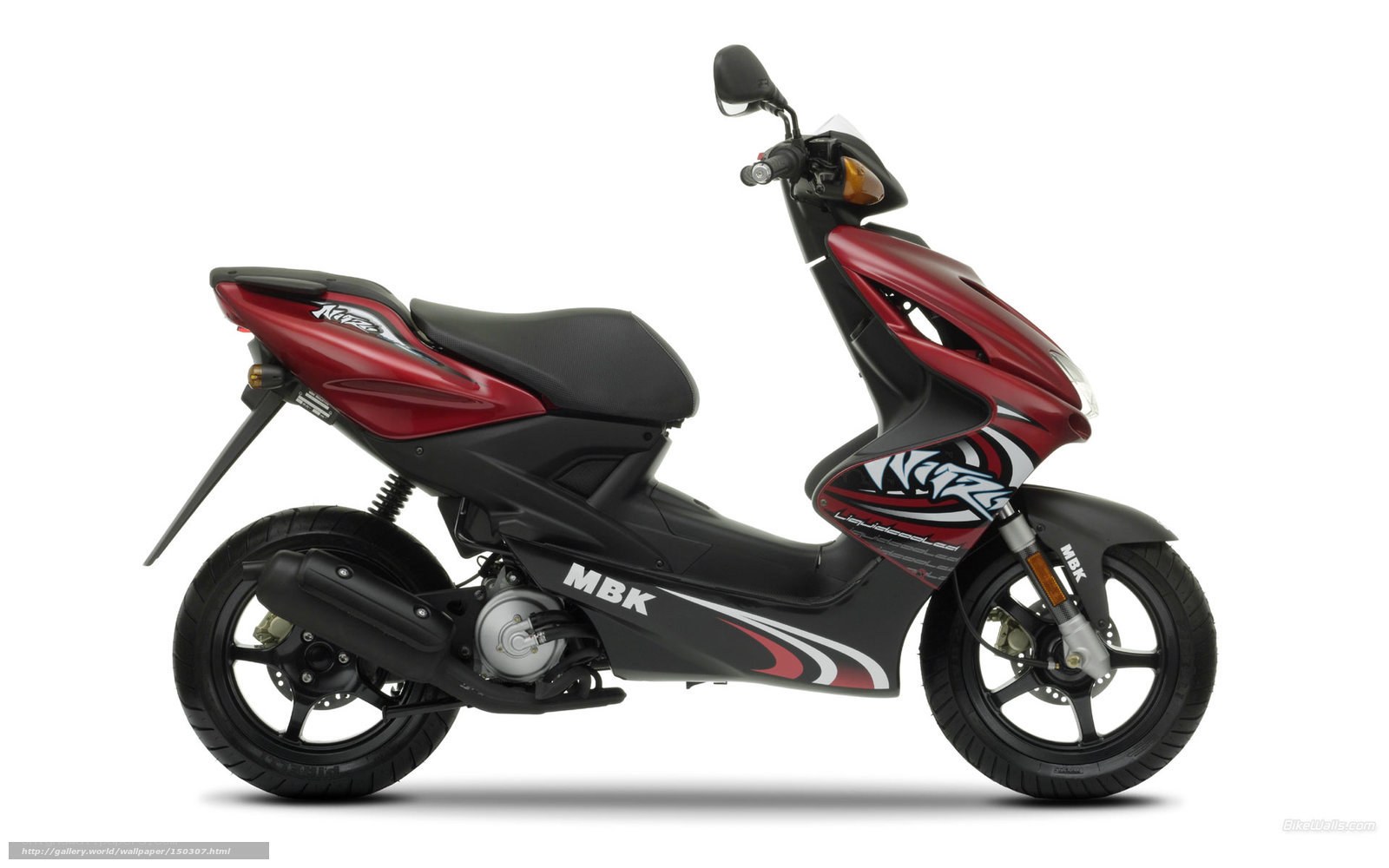red and black scooter