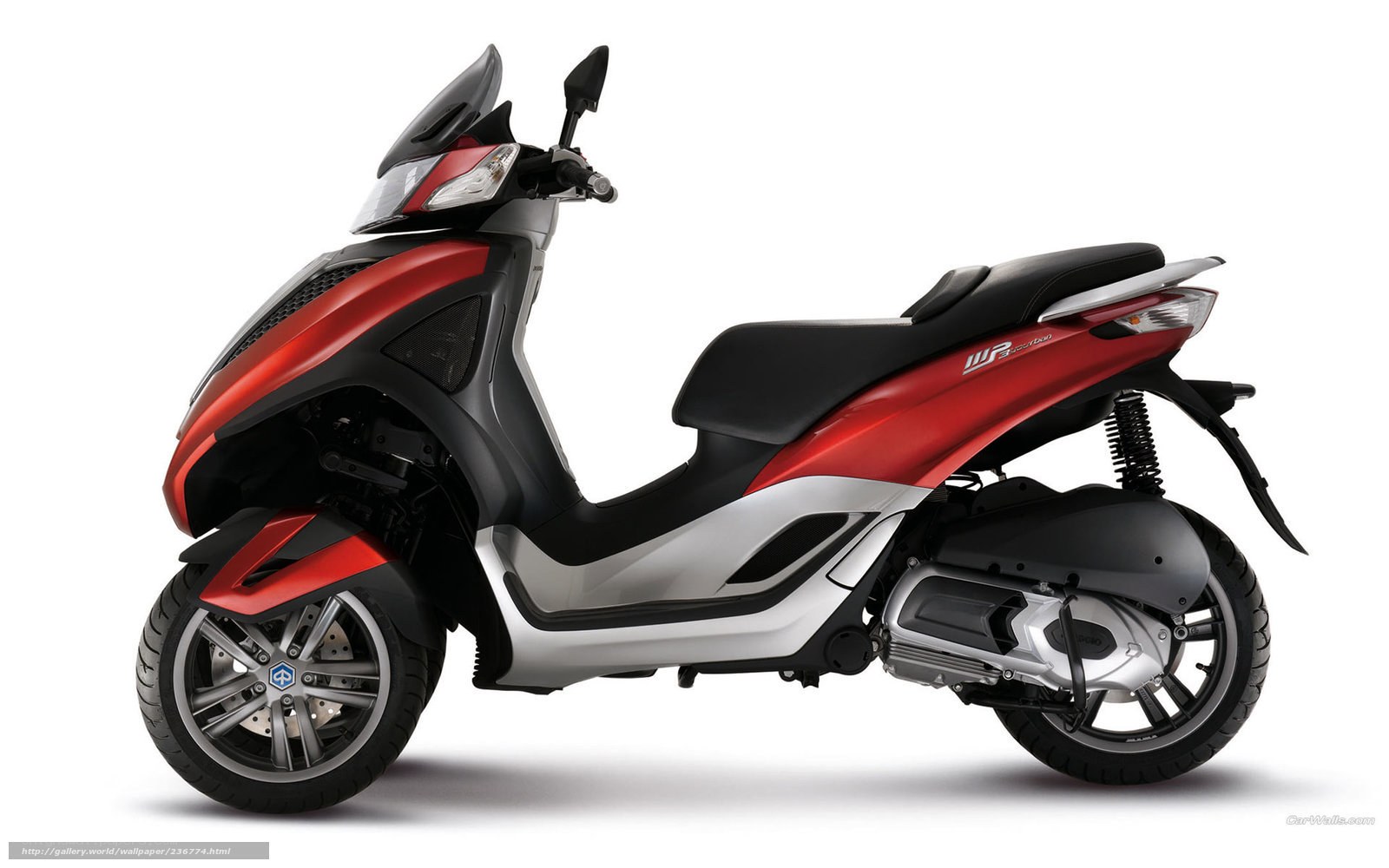 red and black scooter